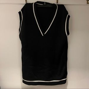 Black & White Knitted Vest